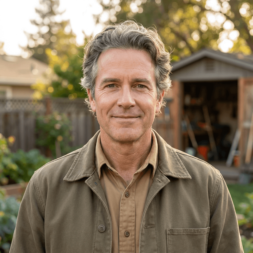 Mature couple sitting together with renewed closeness and warmth