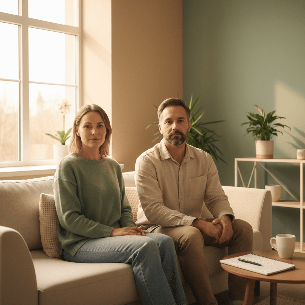 Couple in counselling session